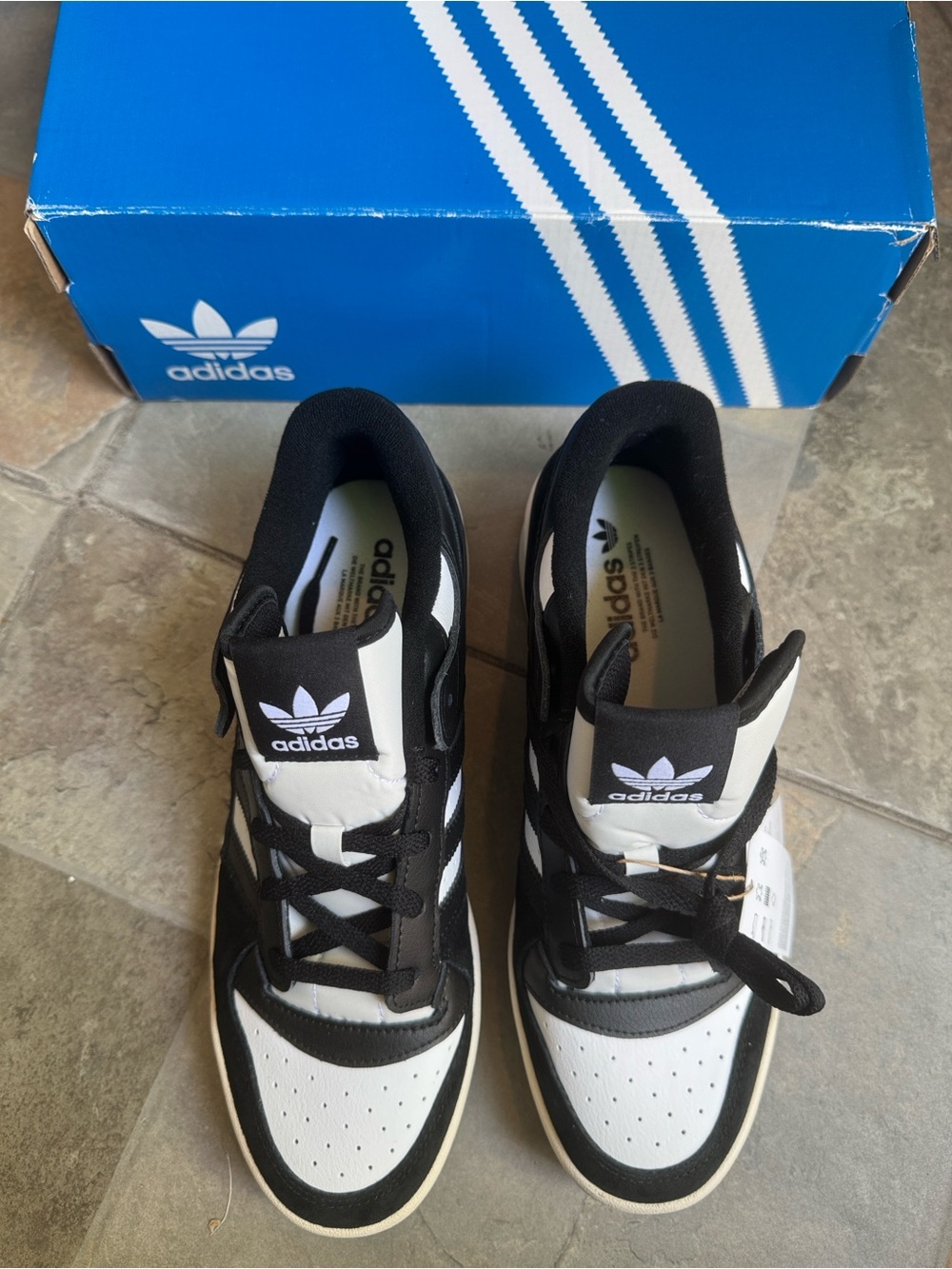 adidas forum low CL  Men’s Black and White Low-Top Sneakers